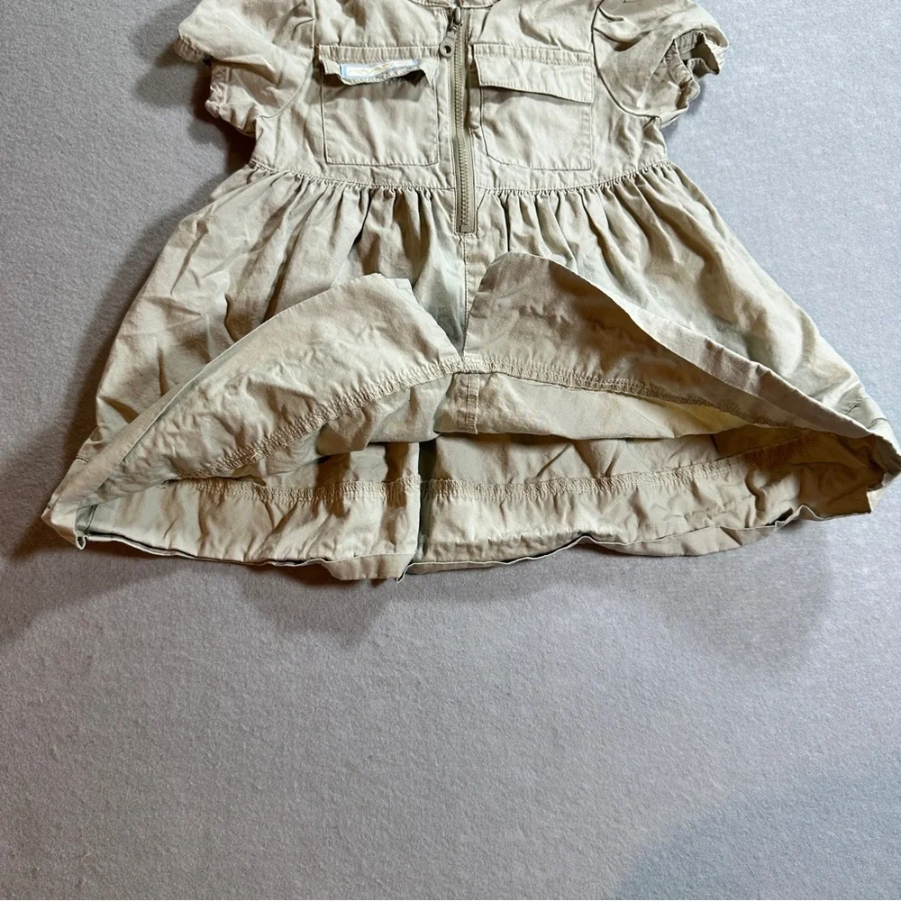Vintage‎ Disney Winnie the Pooh Baby Dress Bloomer Set 12 Months Khaki Safari